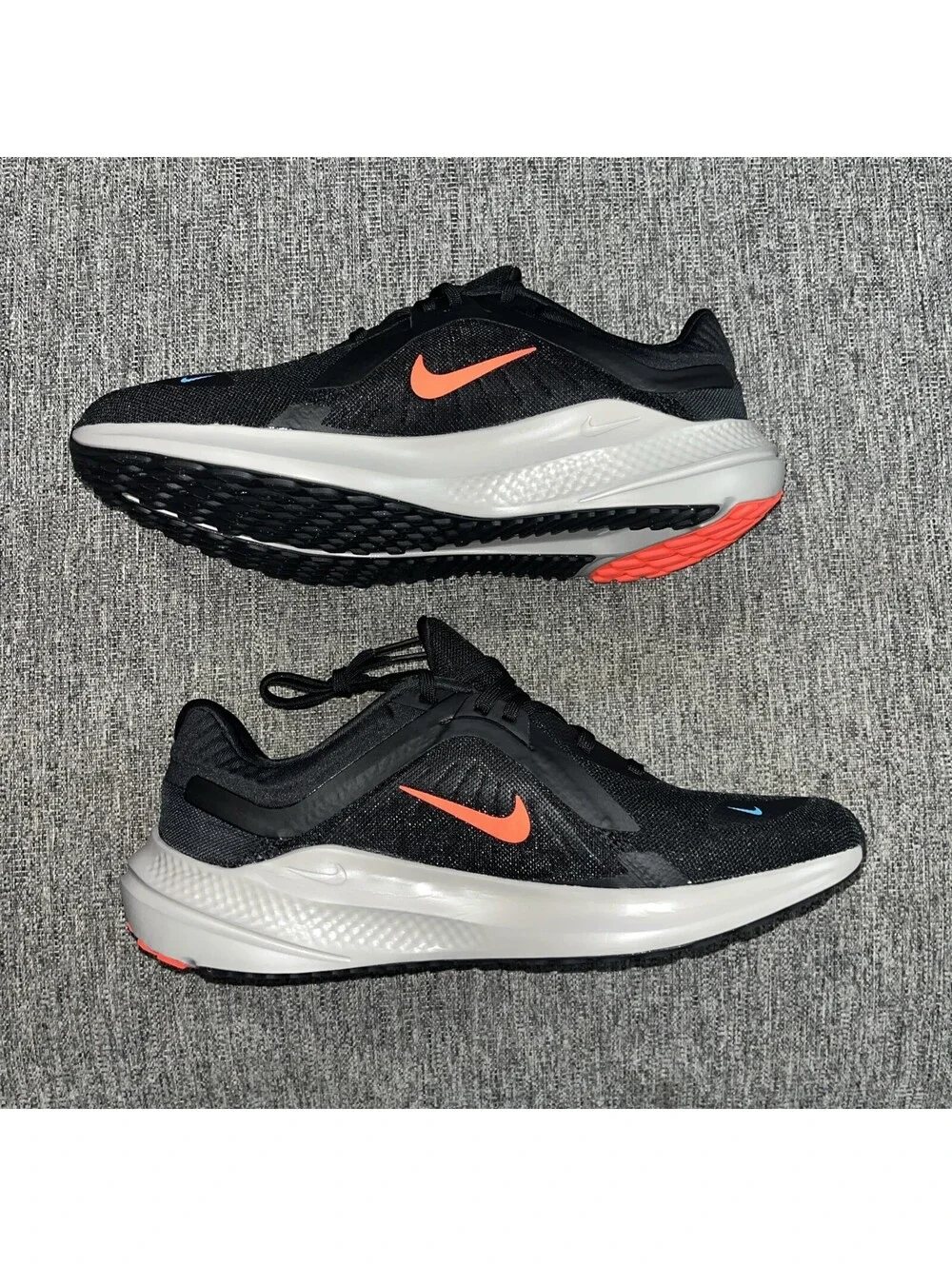 Nike Quest 5 Men’s Size 8/WMNS 9.5 Running Shoes Black/Bright Crimson DD0204-005